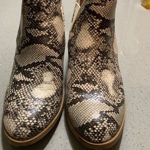 Snake booties (faux)